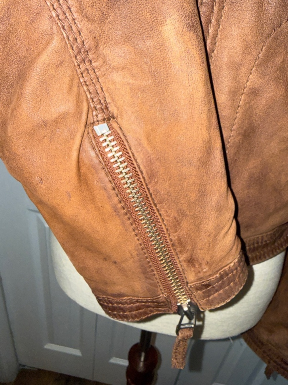 Black Rivet Brown Suede Jacket Sz XS - Picture 5 of 12